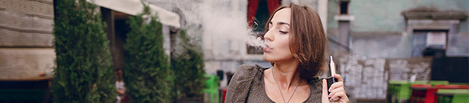 woman vaping